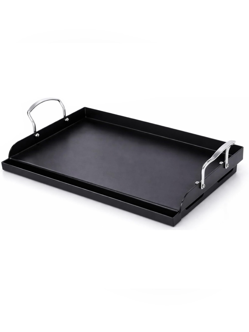 New Cast Iron Non Stick 17" x 13" Flat Top Griddle Outdoor Indoor Cooking